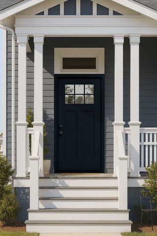 Framewell 36''×80'' Fiberglass Entry Door – Left-Hand Inswing, White Primed, Brickmould