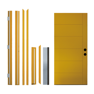 Framewell 36''*80'' Textured Fiberglass Entry Door with Brickmould