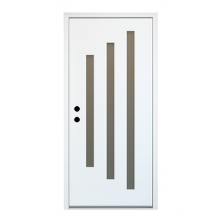 Framewell 36''×80'' Textured Fiberglass Entry Door with Brickmould